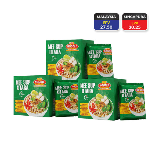 (HEALTHY NOODLE) Vienoodle Triple - Sup Utara -  1 Pek mengandungi 4 bungkus (sebungkus = 120gm)