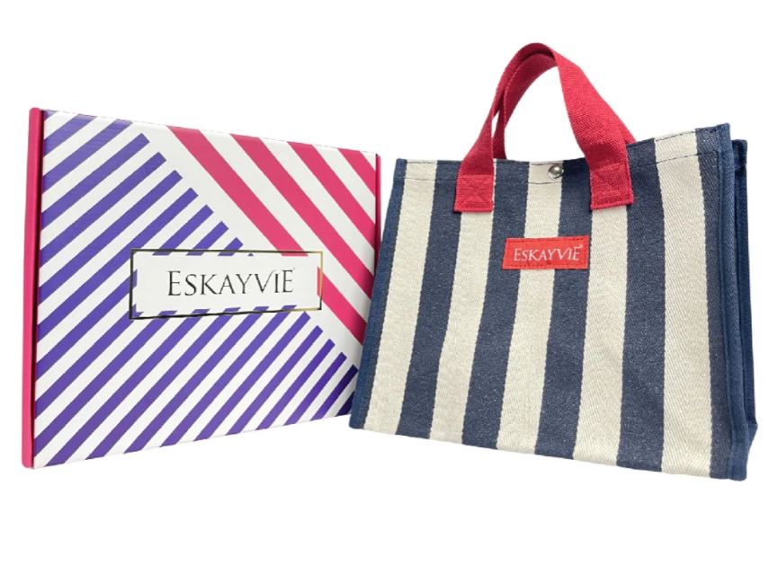 (Eskayvie Official Merchandize) Eksklusif Stripe Bag (BLUE)